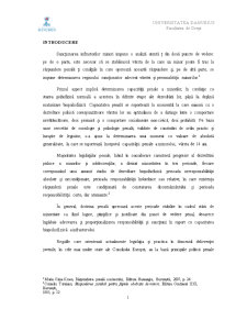Răspunderea penală a minorului în dreptul românesc și în dreptul european - Pagina 1