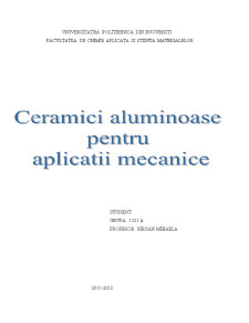 Cimenturi aluminoase cu aplicații mecanice - Pagina 1