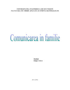 Comunicarea în Familie - Pagina 1