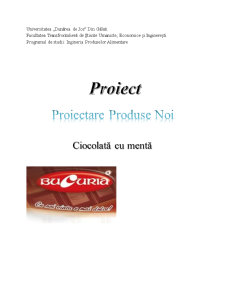 Proiectare produse noi - ciocolată cu mentă - Pagina 1