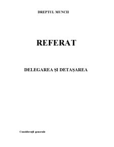 Delegarea și Detașarea - Pagina 1