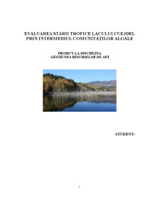 Lacul Cuejdel - asociații vegetale - Pagina 1