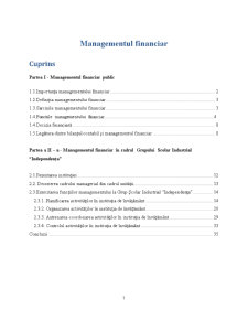Managementul Financiar - Pagina 1
