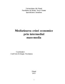 Mediatizarea Crizei Economice prin Intermediul Mass-Media - Pagina 2