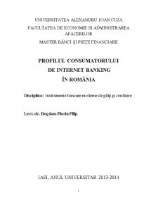 Profilul consumatorului de internet banking din România - Pagina 1