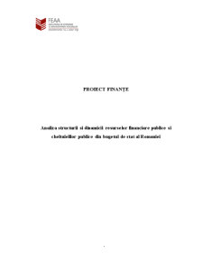Analiza structurii și dinamicii resurselor financiare publice și cheltuielilor publice din bugetul de stat al României - Pagina 1