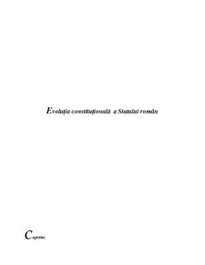 Evoluția Constituțională a României - Pagina 1