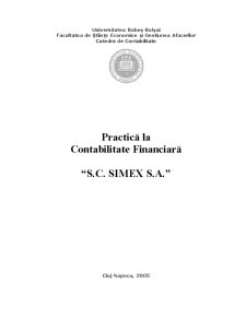 Practică la Contabilitate Financiară - Pagina 1