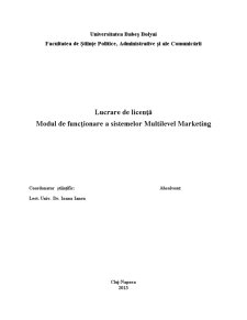 Modul de Funcționare a Sistemelor Multilevel Marketing - Pagina 1