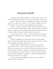 Managementul Organizațiilor - Pagina 1