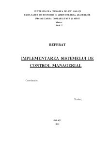 Implementarea Sistemelui de Control Managerial - Pagina 1
