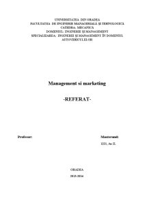 Management și Marketing - Pagina 1