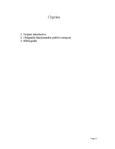Obligațiile Funcționarilor Publici Europeni - Pagina 2