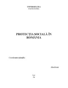 Protecția Socială în România - Pagina 1