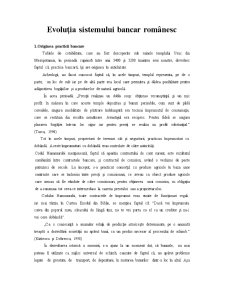 Evoluția Sistemului Bancar Românesc - Pagina 1
