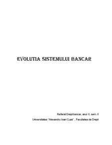 Evoluția sistemului bancar - Pagina 1