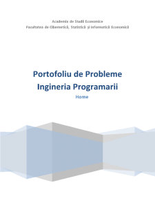 Portofoliu de probleme ingineria programării - Pagina 1