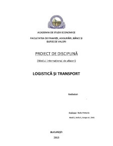 Logistică și Transport - Pagina 1