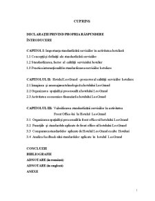 Standardizarea Serviciilor Hoteliere Hotelului Leogrand - Pagina 1