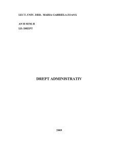 Drept administrativ - partea specială - Pagina 1