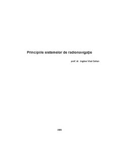 Principiile Sistemelor de Radionavigație - Pagina 1