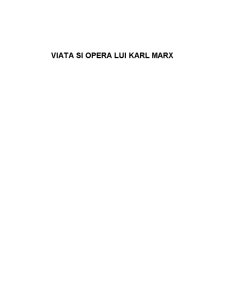Karl Marx - viața și opera - Pagina 1