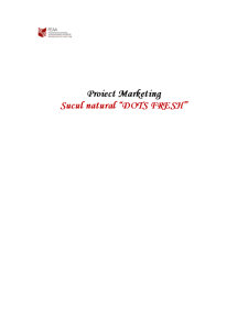 Proiect marketing sucul natural Dots Fresh - Pagina 1