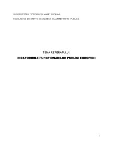Îndatoririle funcționarilor publici europeni - Pagina 1