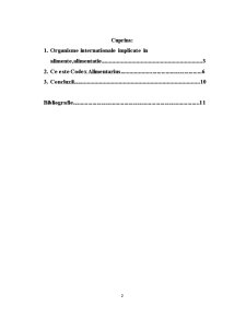 Organisme internaționale implicate în alimente - alimentație și codexul alimentarius - Pagina 2