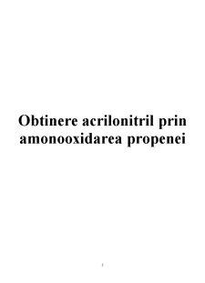 Obținere acrilonitril prin amonooxidarea propenei - Pagina 2