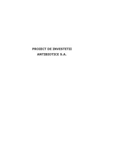 Proiect de Investitii - Antibiotice SA - Pagina 1