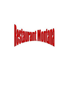 Gestiunea unităților de alimentație publică - Restaurant Montana - Pagina 1
