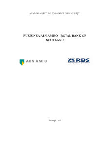 Fuziunea ABN AMRO - Royal Bank of Scotland - Pagina 1