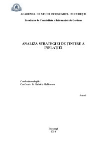 Analiza Strategiei de Țintire a Inflației - Pagina 1