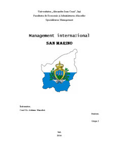 Management internațional - San Marino - Pagina 1