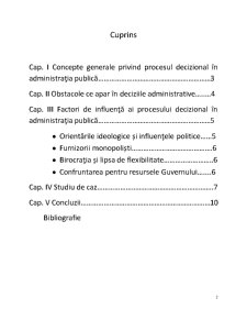 Factori de Influență ai Procesului Decizional în Administrația Publică și Efectele Lor - Pagina 2