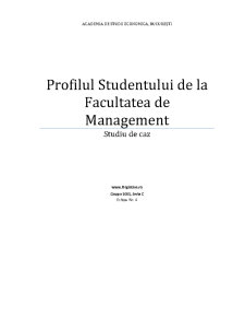 Profilul Studentului de la Facultatea de Management - Pagina 1