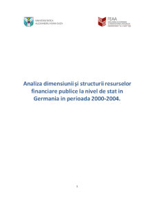 Analiza Dimensiunii și Structurii Resurselor Financiare Publice la Nivel de Stat în Germania - Pagina 1