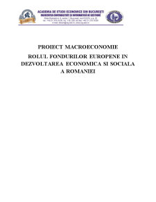 Rolul fondurilor europene în dezvoltarea economică și socială a României - Pagina 1