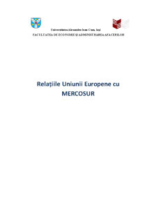 Relațiile Uniunii Europene cu Mercosur - Pagina 1