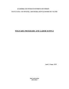 Welfare Programs and Labor Supply - Pagina 1