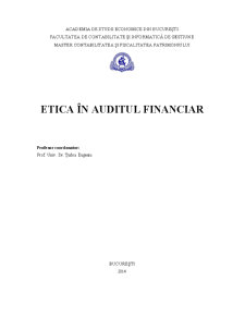 Etica în auditul financiar - Pagina 1