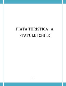 Piața turistică a statului Chile - Pagina 1