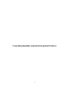 Controlul poluanților atmosferici în Județul Prahova - Pagina 1