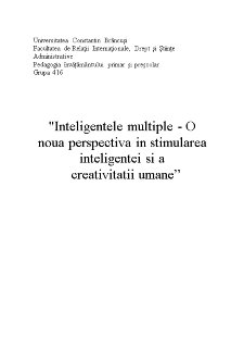 Inteligențele multiple - Pagina 1