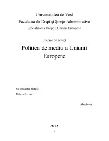 Politica de mediu a Uniunii Europene - Pagina 2