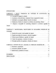 Gestiunea forței de vânzare - studiu de caz la SC Wrigley România - Pagina 3