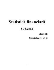 Statistică Financiară - Pagina 1