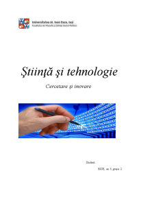 Știință și tehnologie - cercetare și inovare - Pagina 1
