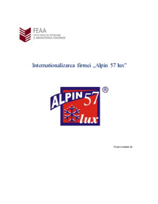 Internaționalizarea firmei alpine 57 lux - Pagina 1
